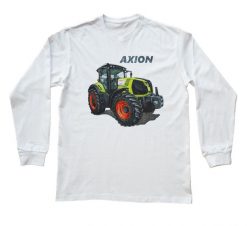 Claas — bluzka z długim rękawem (Rozmiar: 7 - 8 lat; Kolor koszulki: biały; Rodzaj nadruku: Claas). Białe bluzki damskie nikiniki, s, bez wzorów, z bawełny, bez kołnierzyka, bez ramiączek. Za 79.00 zł.