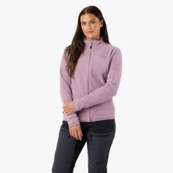 Bluza polarowa turystyka damska Swedemount Stryn Fleece szybkoschnąca. Fioletowe bluzy damskie SWEDEMOUNT, na zimę, bez wzorów, z polaru, bez kaptura. Za 169.99 zł.
