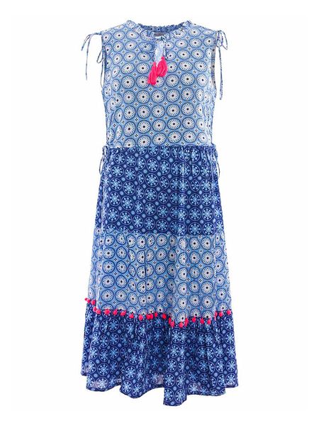 Zwillingsherz Sukienka "Hailey" w kolorze niebiesko-błękitnym rozmiar: S/M. Niebieskie sukienki damskie Zwillingsherz, bez wzorów, z wiskozy, bez ramiączek. Za 118.28 zł.