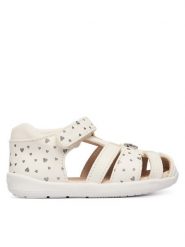 Mayoral Sandały 41719.81 Biały. Białe sandały dziewczęce Mayoral, ze skóry, bez obcasa, bez zapięcia. Za 259.99 zł.