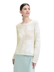 CARTOON Sweter w kolorze białym rozmiar: 36. Białe swetry klasyczne damskie Cartoon, z bawełny, bez kołnierzyka. Za 130.99 zł.