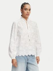 MICHAEL Michael Kors Koszula MS640Y9KPX Biały Relaxed Fit. Białe koszule damskie MICHAEL Michael Kors, xs, bez wzorów, z bawełny, bez kołnierzyka, bez ramiączek. Za 769.99 zł.