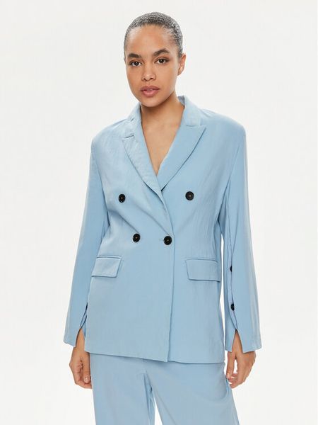 MSGM Marynarka 3441MDG27 237200 Niebieski Relaxed Fit. Niebieskie marynarki i żakiety damskie MSGM, bez wzorów, z wełny. Za 1,559.00 zł.