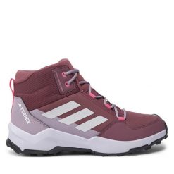 Trekkingi adidas. Brązowe obuwie sportowe casual damskie Adidas, bez zapięcia. Za 199.99 zł.