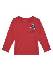 Guess Bluzka N4BI06 I3Z14 Czerwony Regular Fit. Czerwone t-shirty i koszulki chłopięce Guess, z aplikacjami, z bawełny, bez kołnierzyka, bez ramiączek. Za 79.99 zł.