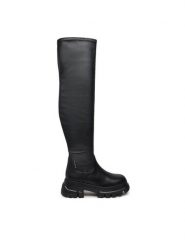 Tommy Jeans Kozaki Tjw Lightweight Otk Boot EN0EN02634 Czarny. Czarne kozaki damskie Tommy Jeans, z jeansu, bez obcasa, na płaskiej podeszwie, bez zapięcia. Za 639.99 zł.