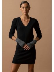 Perfect Cashmere Kaszmirowa sukienka "Joy" w kolorze czarnym rozmiar: L. Czarne sukienki damskie Perfect Cashmere, bez wzorów, z kaszmiru, bez ramiączek. Za 382.13 zł.