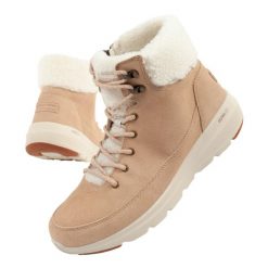 Buty zimowe sportowe damskie Skechers Glacial Ultra-Woodlands. Brązowe obuwie sportowe casual damskie Skechers, ze skóry, trekkingowe. Za 249.00 zł.