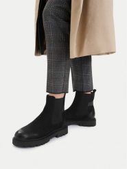 Lasocki Sztyblety CEO-WI23-GORDA-06 Czarny. Czarne botki damskie Lasocki, z nubiku, bez obcasa, na płaskiej podeszwie, bez zapięcia. Za 249.99 zł.