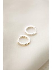 Lodie Silver Srebrne kolczyki-kreole z cyrkoniami rozmiar: onesize. Szare kolczyki damskie Lodie Silver, z cyrkonią, srebrne. Za 73.93 zł.