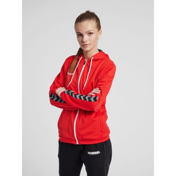 Bluza do piłki nożnej damska Hummel zip hml AUTHENTIC Poly. Szare bluzy damskie Hummel, s, bez wzorów, z dzianiny, z kapturem. Za 172.10 zł.