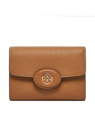 Tory Burch Portfel 165002 Brązowy. Brązowe portfele damskie Tory Burch, bez wzorów, ze skóry. Za 569.99 zł.