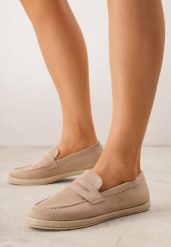 Ciemnobeżowe Mokasyny Ozdobione Plecionką Fennata. Brązowe mokasyny damskie Born2be, bez obcasa. Za 69.99 zł.