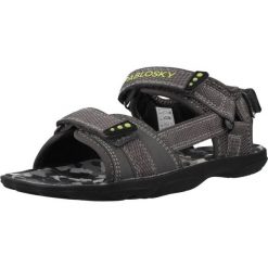 Sandały PABLOSKY 986050P Szary. Szare sandały damskie Pablosky, bez wzorów, z syntetyku, bez obcasa, bez zapięcia. Za 198.99 zł.