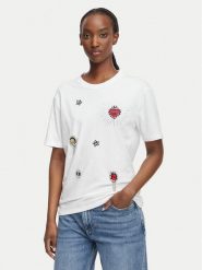 Liu Jo T-Shirt WF6324 J0088 Biały Regular Fit. Białe t-shirty damskie Liu Jo, xs, bez wzorów, z bawełny, bez kołnierzyka. Za 469.99 zł.