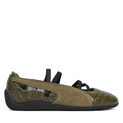Baleriny Puma. Brązowe balerinki damskie Puma, bez wzorów. Za 399.99 zł.