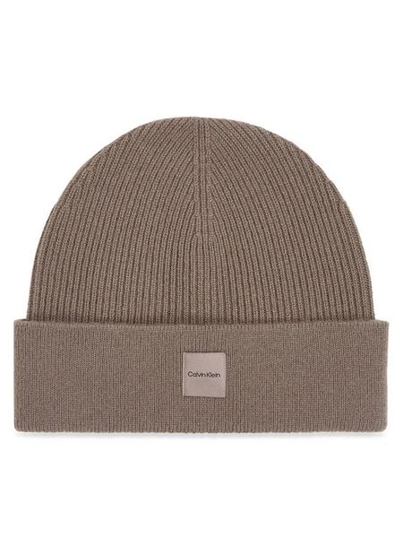 Calvin Klein Czapka Chunky K60K612584 Beżowy. Brązowe czapki damskie Calvin Klein, na zimę, bez wzorów, z kaszmiru. Za 189.99 zł.