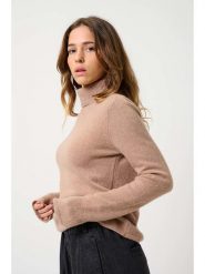 AUTHENTIC CASHMERE Kaszmirowy golf "Linda" w kolorze beżowym rozmiar: M. Brązowe golfy damskie AUTHENTIC CASHMERE, m, bez wzorów, z kaszmiru, bez ramiączek. Za 416.30 zł.