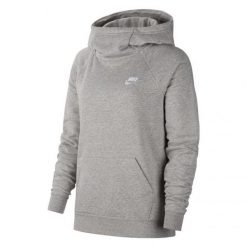 Damska Bluza Z Kapturem Essentials Funnel Neck. Szare bluzy damskie Nike, s, bez wzorów, z kapturem. Za 234.99 zł.