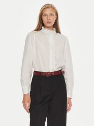 Tommy Hilfiger Koszula WW0WW43529 Biały Relaxed Fit. Białe koszule damskie Tommy Hilfiger, bez wzorów, z bawełny, bez kołnierzyka, bez ramiączek. Za 299.99 zł.