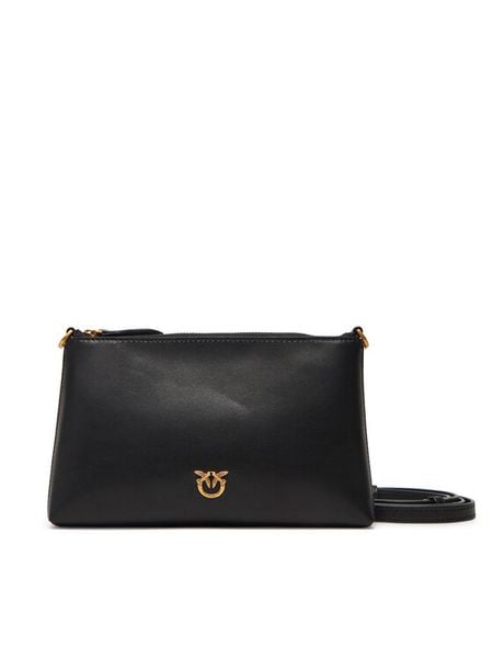 PINKO Torba Borsa donna flat Pinko Czarny. Czarne listonoszki damskie Pinko, bez wzorów, ze skóry, bez dodatków. Za 629.99 zł.