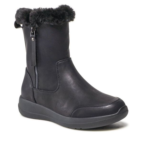 Botki Clara Barson. Czarne botki damskie Clara Barson, bez obcasa, na płaskiej podeszwie, bez zapięcia. Za 101.99 zł.