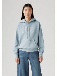Levi's Bluza w kolorze błękitnym rozmiar: L. Niebieskie bluzy damskie Levi's, l, bez wzorów, z bawełny, z kapturem. Za 171.68 zł.