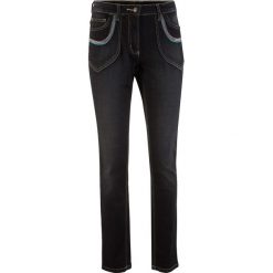 Dżinsy ze stretchem bonprix czarny "stone". Czarne jeansy damskie bonprix. Za 99.99 zł.