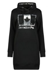 Canadian Peak Sukienka dresowa w kolorze czarnym rozmiar: M. Czarne sukienki damskie Canadian Peak, bez wzorów, z dresówki, bez ramiączek. Za 140.95 zł.