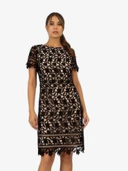 APART Sukienka w kolorze czarno-beżowym rozmiar: 34. Brązowe sukienki damskie Apart, bez wzorów, z koronki, bez ramiączek. Za 187.99 zł.