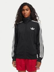 Adidas Bluza Pinstripe Firebird KS6786 Czarny Loose Fit. Czarne bluzy damskie Adidas, l, bez wzorów, z syntetyku, bez kaptura. Za 349.99 zł.