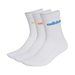 Skarpety adidas Cushioned Linear Crew 3 pary białe. Białe skarpetki damskie Adidas, bez wzorów. Za 49.00 zł.