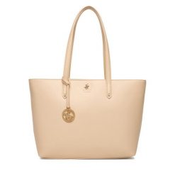 Torebka Beverly Hills Polo Club. Brązowe shopper bag Beverly Hills Polo Club, bez wzorów, bez dodatków. Za 229.99 zł.