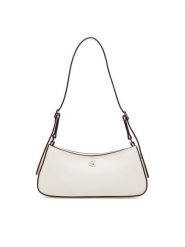 Calvin Klein Torebka Ck Small Shoulder Bag LV04F3170G Biały. Białe torebki klasyczne damskie Calvin Klein, ze skóry, bez dodatków. Za 269.99 zł.