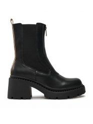 Pepe Jeans Botki Glen PLS50550 Czarny. Czarne botki damskie Pepe Jeans, z jeansu, bez obcasa, na słupku, bez zapięcia. Za 569.99 zł.