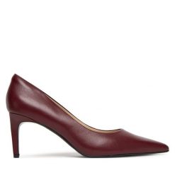 Szpilki Calvin Klein. Brązowe szpilki damskie Calvin Klein, bez wzorów, bez obcasa, na szpilce, bez zapięcia. Za 549.99 zł.