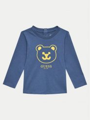 Guess Bluzka I4YI01K 8HM4 Niebieski Regular Fit. Niebieskie t-shirty i koszulki chłopięce Guess, z aplikacjami, z bawełny, bez kołnierzyka, bez ramiączek. Za 49.99 zł.
