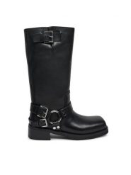MICHAEL Michael Kors Oficerki 40F4CBFB7L Czarny. Czarne kozaki damskie MICHAEL Michael Kors, ze skóry, bez obcasa, na płaskiej podeszwie, bez zapięcia. Za 889.99 zł.