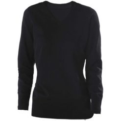 Sweter damski Kariban Col V. Czarne swetry klasyczne damskie KARIBAN, na zimę, bez kołnierzyka. Za 185.00 zł.