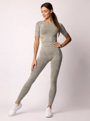 Spaio Koszulka sportowa "Melange" w kolorze khaki rozmiar: S. Brązowe koszulki sportowe damskie Spaio, s, bez wzorów, z materiału, bez ramiączek, outdoorowe. Za 130.99 zł.