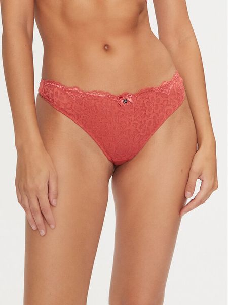 Hunkemöller Stringi Marine 206318 Czerwony. Czerwone stringi Hunkemöller, bez wzorów, z syntetyku. Za 59.99 zł.