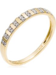 ATELIER DU DIAMANT Złoty pierścionek "Linéa" z diamentami rozmiar: 56. Białe pierścionki damskie ATELIER DU DIAMANT, z diamentem, złote. Za 1,000.99 zł.