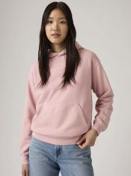 Levi's Bluza w kolorze jasnoróżowym rozmiar: L. Różowe bluzy damskie Levi's, l, bez wzorów, z kapturem. Za 179.95 zł.