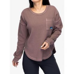 Bluza bawełniana damska Kavu Penshaw. Czerwone bluzy damskie KAVU, s, bez wzorów, z bawełny, bez kaptura. Za 230.99 zł.
