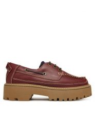 Tommy Jeans Półbuty Archive '01 Boat Shoe Leather EN0EN03003 Bordowy. Czerwone półbuty damskie Tommy Jeans, bez wzorów, z jeansu, bez obcasa, na płaskiej podeszwie, bez zapięcia. Za 569.99 zł.