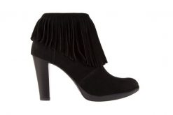 Botki Bayla-100 442S Czarny Welur, Skóra naturalna - 36. Czarne botki damskie Bayla, ze skóry, bez obcasa, na obcasie, bez zapięcia. W wyprzedaży za 134.10 zł.