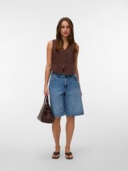 Vero Moda Kamizelka w kolorze brązowym rozmiar: S. Brązowe kamizelki damskie Vero Moda, s, bez wzorów, z bawełny, bez kaptura. Za 65.54 zł.