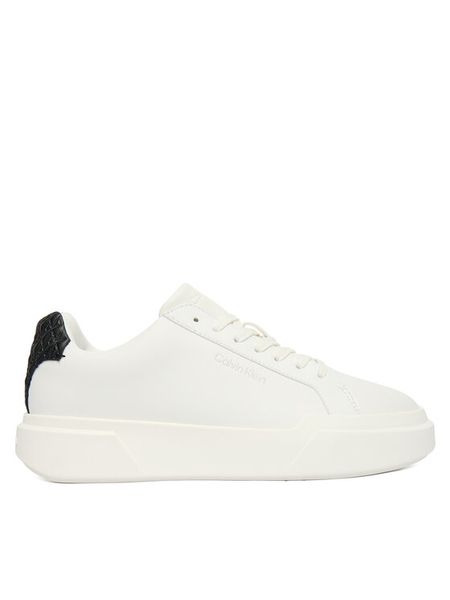 Calvin Klein Sneakersy Chunky Cupsole Laceup Lth Bt Aop YW0YW02036 Biały. Białe obuwie sportowe damskie Calvin Klein, ze skóry, bez zapięcia. Za 529.99 zł.