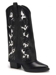 C'M Kozaki w kolorze biało-czarnym rozmiar: 38. Białe kozaki damskie C'M, na zimę, bez obcasa, bez zapięcia. Za 217.99 zł.