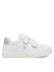 Calvin Klein Jeans Sneakersy Low Cut Velcro Sneaker V1A9-82007-1355 S Biały. Białe trampki dziewczęce Calvin Klein Jeans, bez wzorów, z jeansu, bez zapięcia. Za 189.99 zł.